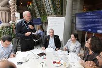 Paul leading a work group at the  the 7th meeting of the UN Broadband Commission, Mexico City.