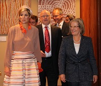 Paul escorts Her Majesty Queen Maxima of the Netherlands, Mrs Lucy Turnbull Chief Commissioner Greater Sydney Commission, Dutch Minister of Economic Affairs Hon. Henk Kamp and the Australian Assistant Minister to the Prime Minister Hon. James McGrath into the venue of the Dutch Australian Smart City Summit. Dutch Australian Smart City Summit, Sydney, November 2016.